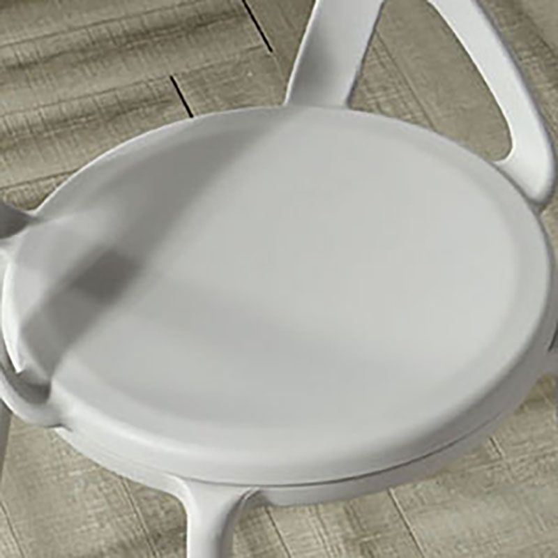 Sillas de comedor sin brazos con respaldo abierto escandinavo, silla lateral de plástico