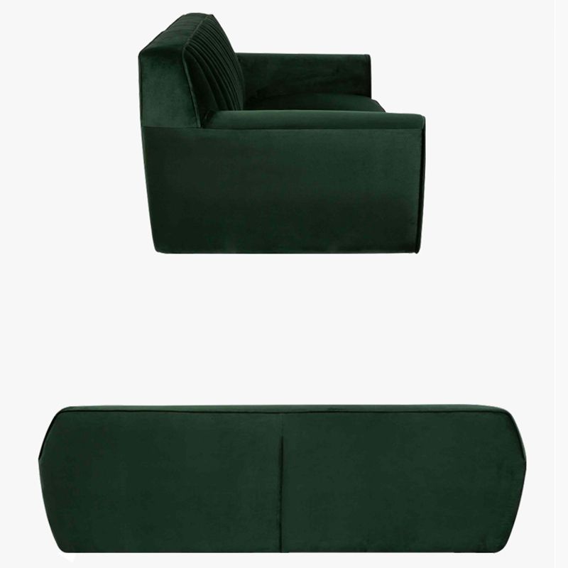 33.4"H Flared Arm Solid Color Velvet Standard Sofa for Living Room