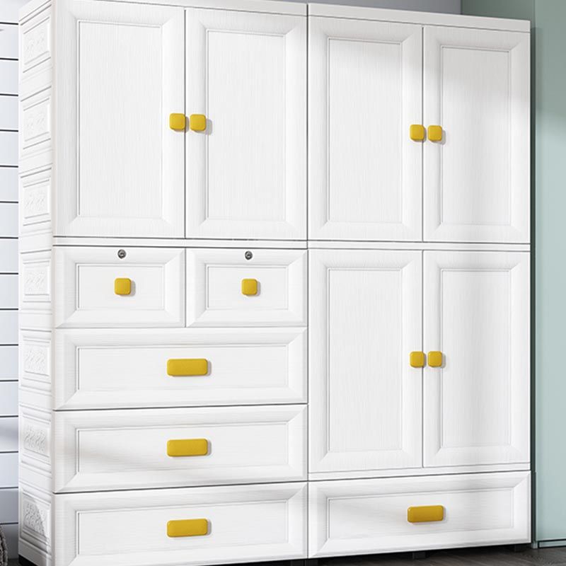 Contemporary Style Wardrobe Plastic Bedroom Wardrobe Closet with Storage