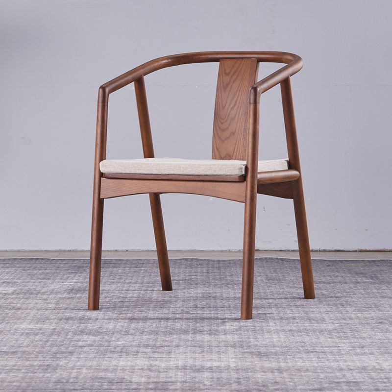 Sloped Arms Side Chair Fixed Back Lounge Chair for Living Room