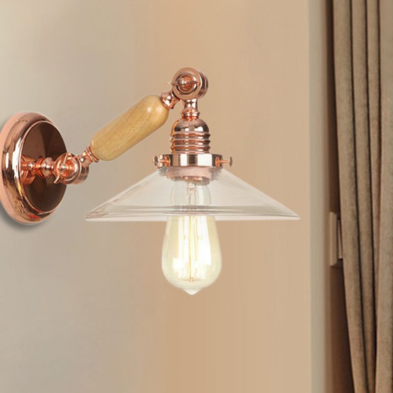 1 applique de mur en verre clair clair éclair