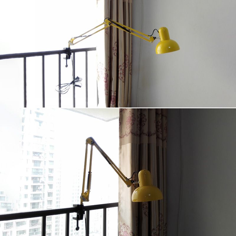 Eisenschüssel Schattenklemme-On-Aufgabenlampe Macaron 1-Bulb verstellbarer Tischlicht