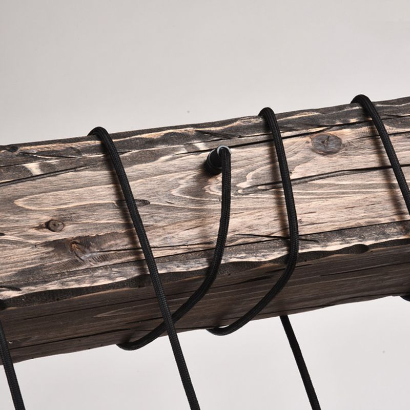 Industrial Bulb Pendant Island Pendant Lights Wood Multiple-Light Island Pendant Lights