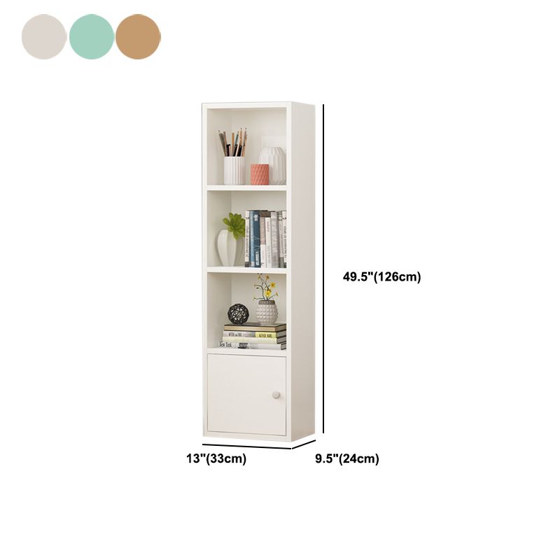 Modern Corner Vertical Shelf Bookcase Engineered Wood Book Shelf with Cabinets