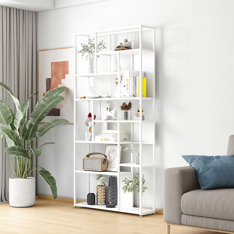 Metal Rectangle Open Bookcase Scandinavian Home Office Etagere Bookcase