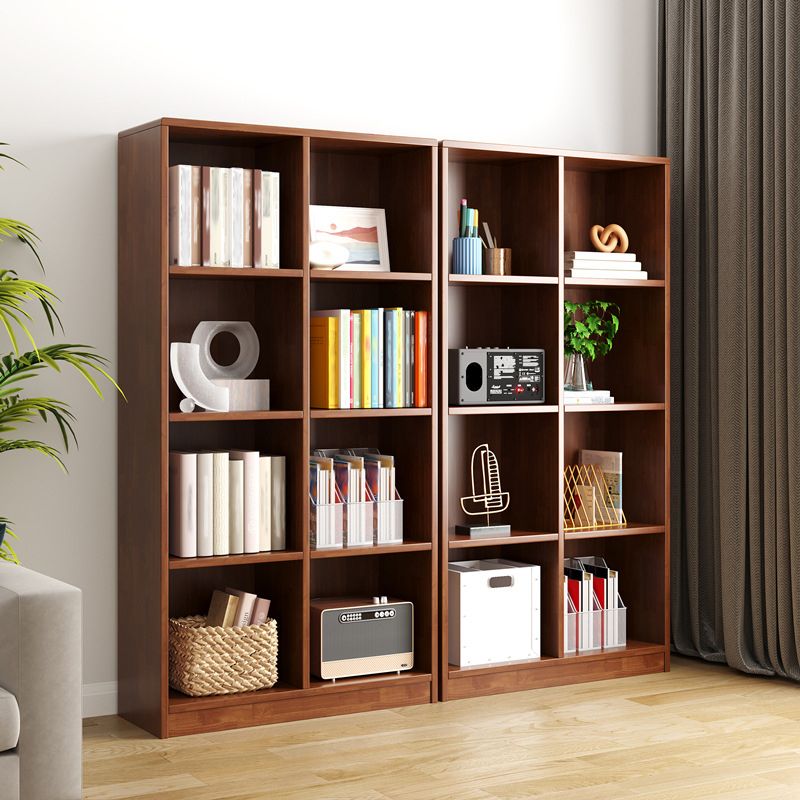 Scandinavian Style Bookshelf Closed Back Standard Wooden Bookcase for Study Room