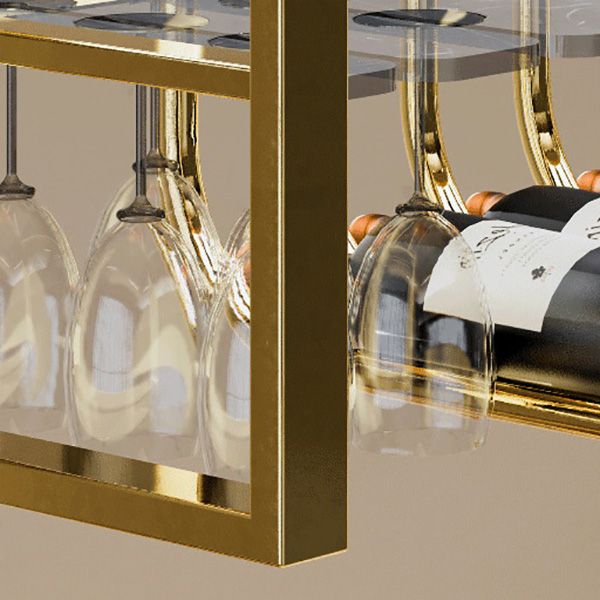 Luxury Hanging Wine Bottle Holder Metal Kitchen Wine Rack Bottle