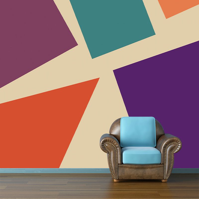 Abstract Geometry Mural Wallpaper Environment Friendly Bedroom Wall Mural