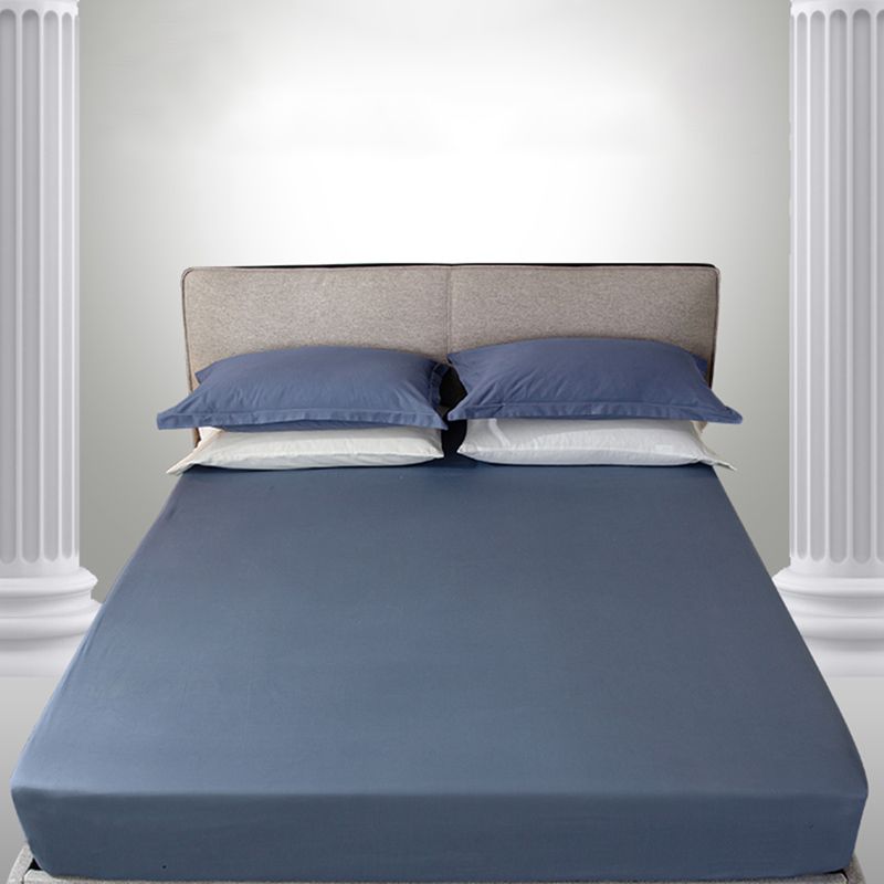 Fade Resistant Bed Sheet Solid Color One Piece Breathable Fitted Sheet