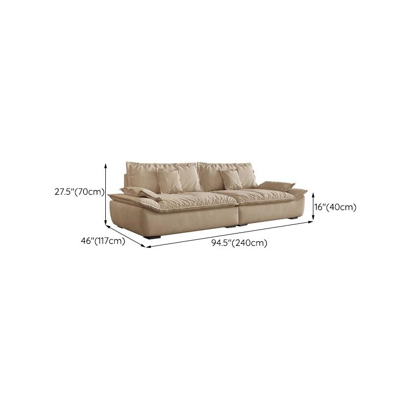 Contemporary Faux Leather Pillow Top Arm Pillows Living Room Seating