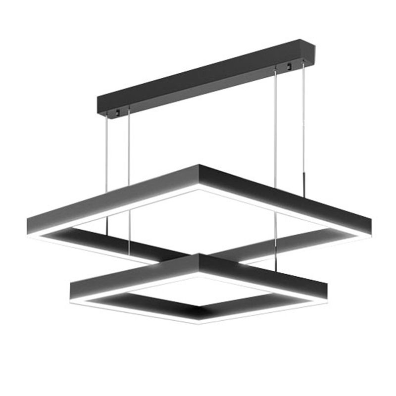 Funzione illuminazione a sospensione al quadrato in metallo Lucialettale a LED a LED MODERNO