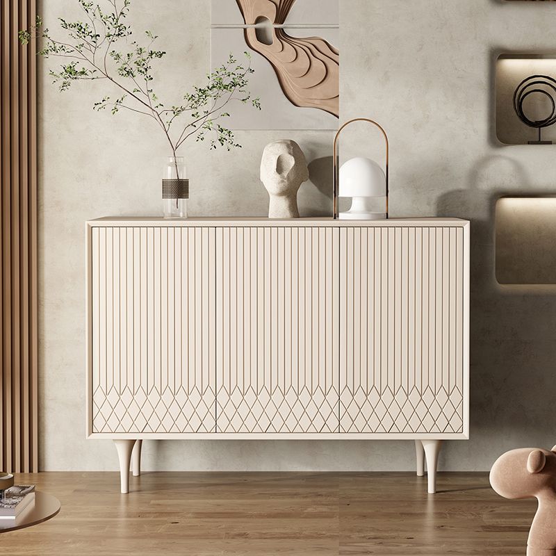 Contemporary Sideboard Cabinet Engineered Wood Sideboard Table with Doors for Kitchen