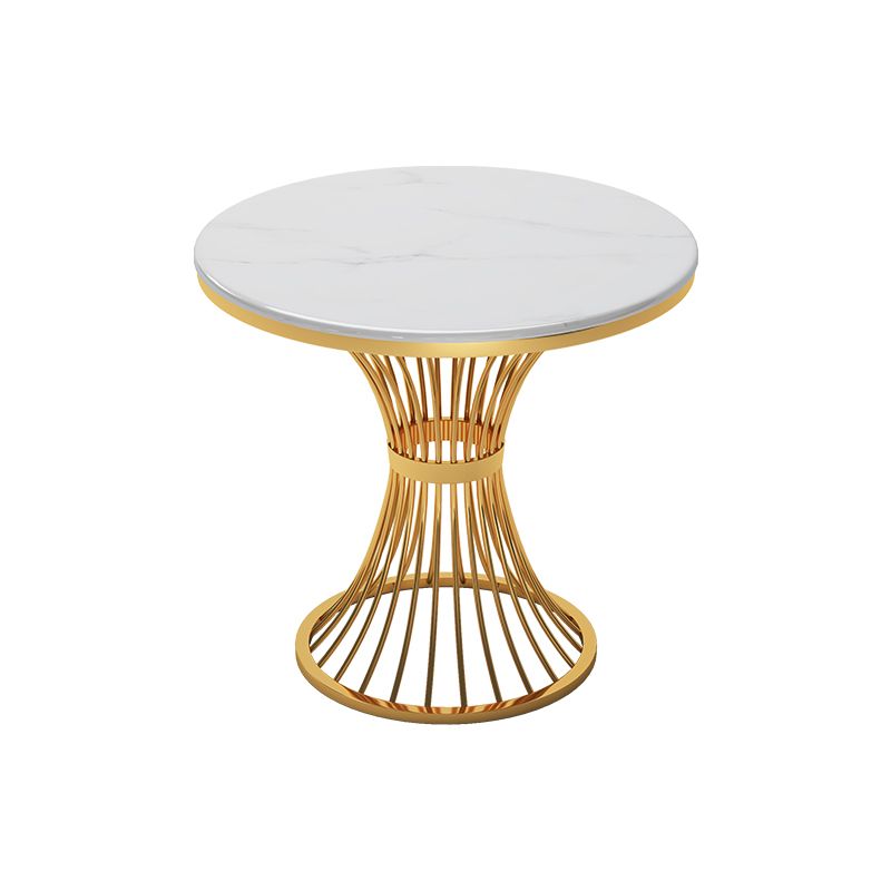 Modern Style Stone Dining Set Round 1/2/3/5 Pieces Dining Set for Home Use