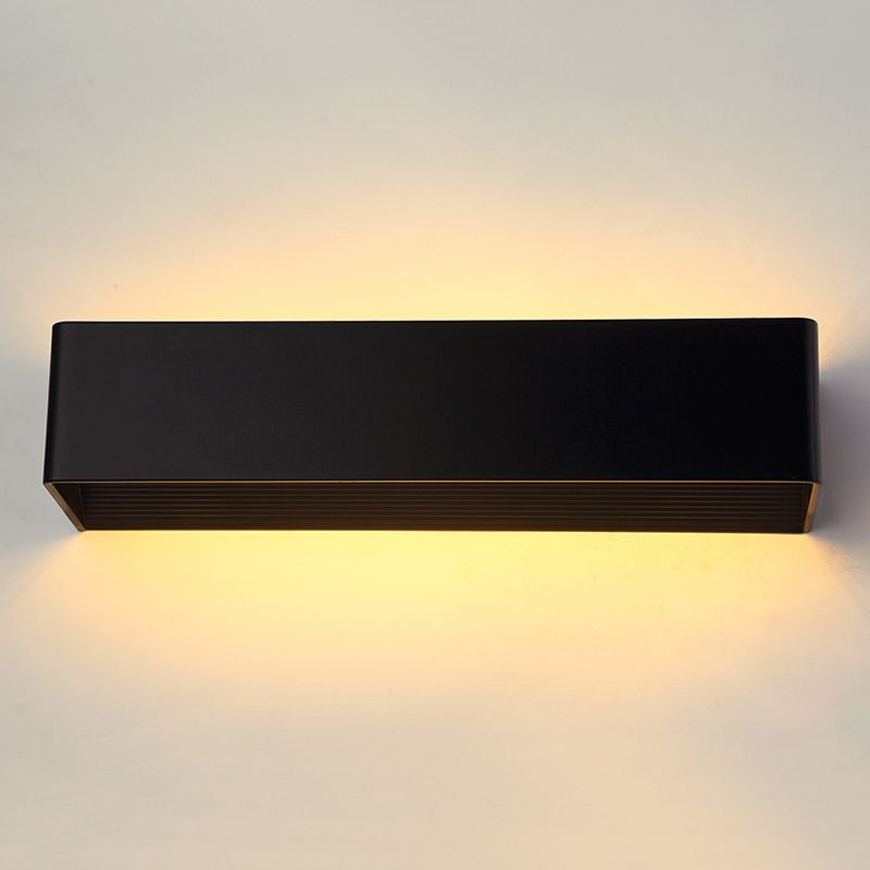 Rectangle Shape Metal Wall Light Modern Style 1 Light Wall Mounted Light Fixture