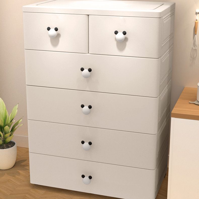 Plastic Non-Hanging Armoire with Drawers Contemporary Indoor Storage Cabinet