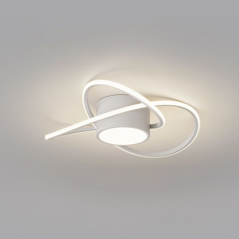 White Flush Mount Lighting Modernism Metal Ceiling Light for Home