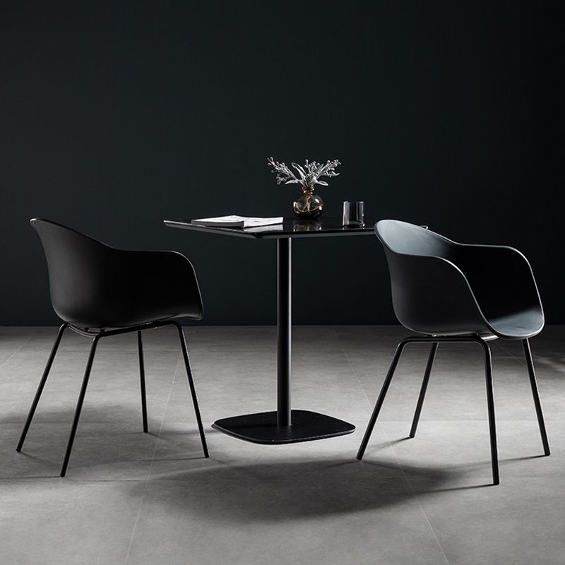 Coffee Shop Dining Room Industrial Style Dinette Table Wood Top Dining Table