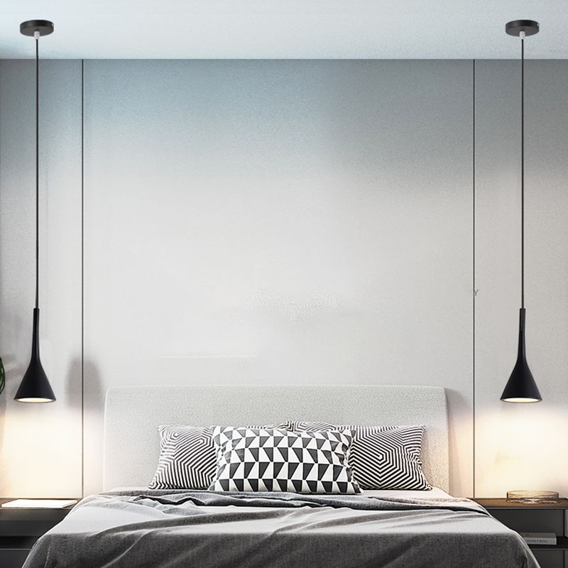 Cone Shape Glass Hanging Light Modern Style 1 Light Hanging Light Fixture