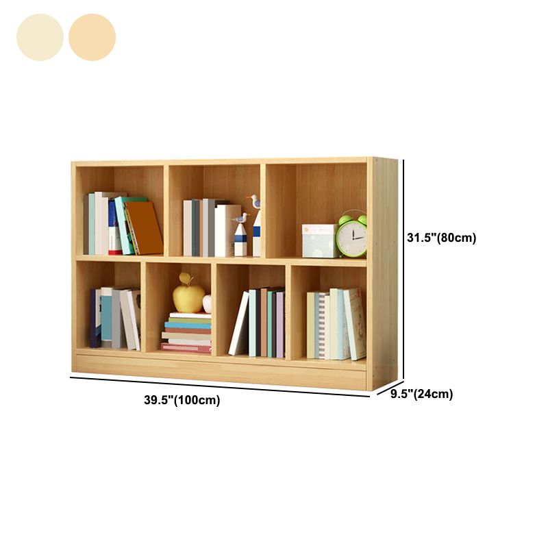 Wood Bookshelf Matte Finish Contemporary Style Bookcase for Home Office