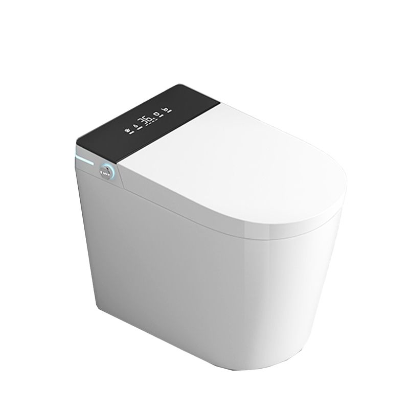 Contemporary One Piece Flush Toilet Heated Seat Included Toilet Bowl for Bathroom