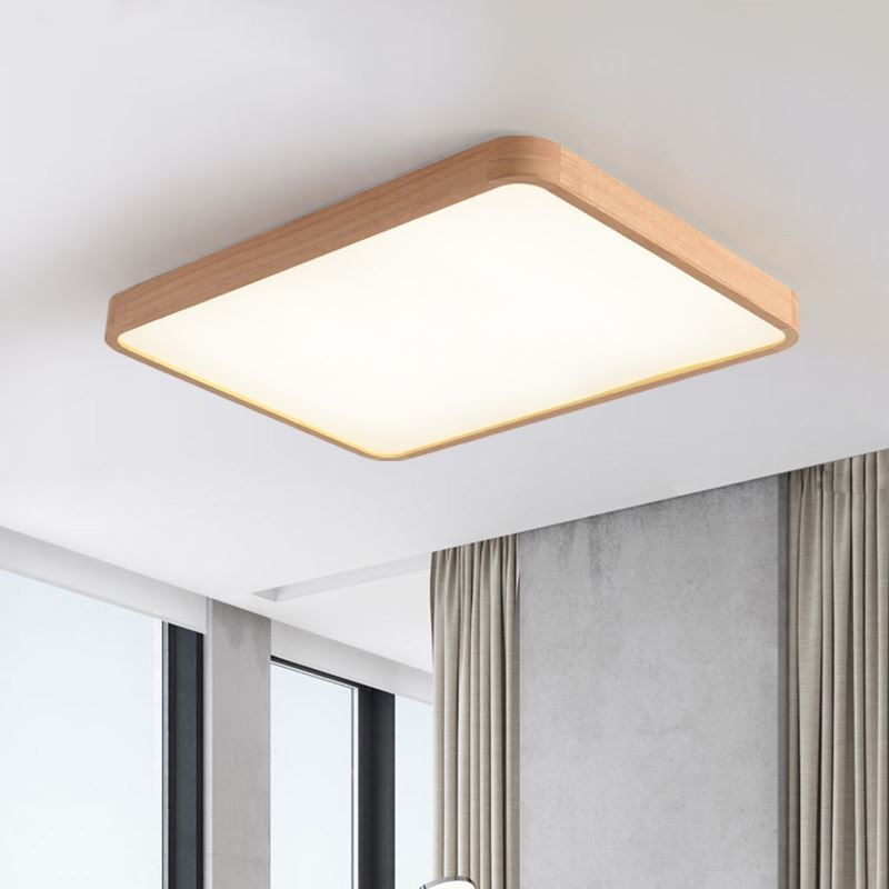 Moderne Flush Mount Light Armaturen Hout Flush Kroonluchter