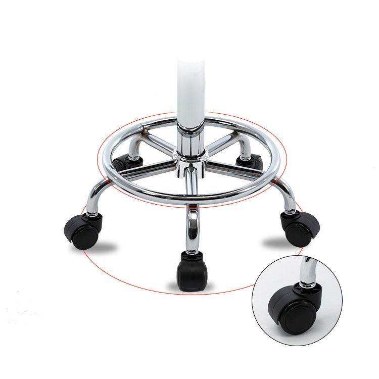 Sgabello da bar in pelle senza braccia moderna regolabile con base in metallo