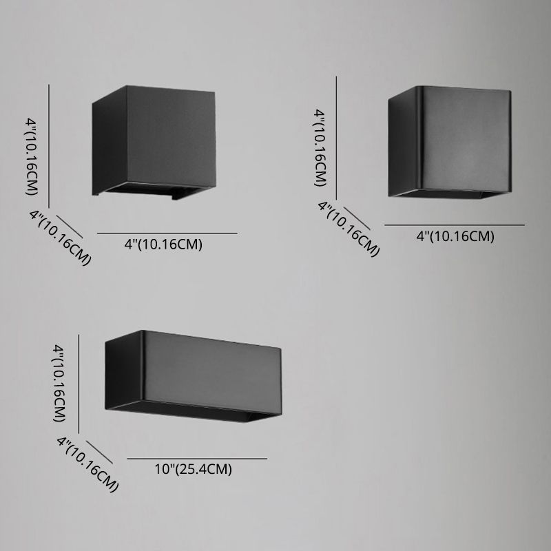 Mata rectangular de pared simple macarons estilo metal 1 apliques de luz