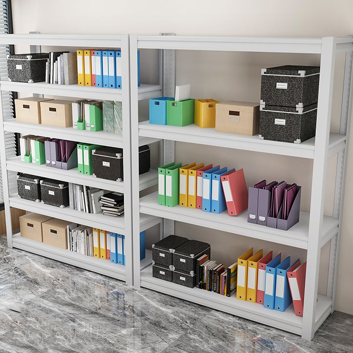 Open Metal Bookshelf Modern Home Office Rectangular Bookcase