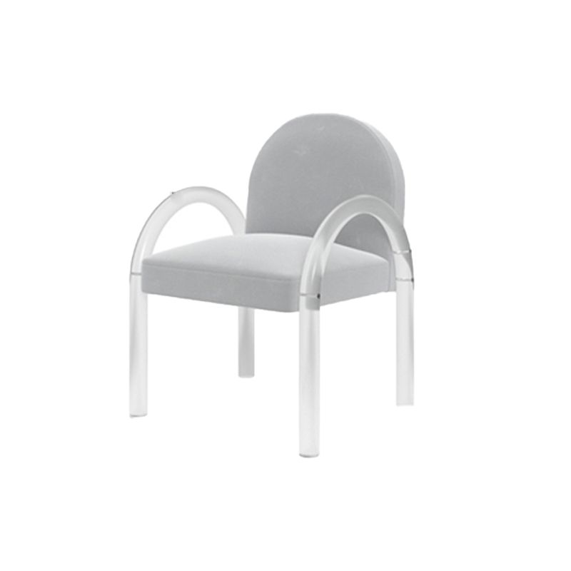 Scandinavian Armless Side Chair Basic Four Leg Side Chair for Bedroom
