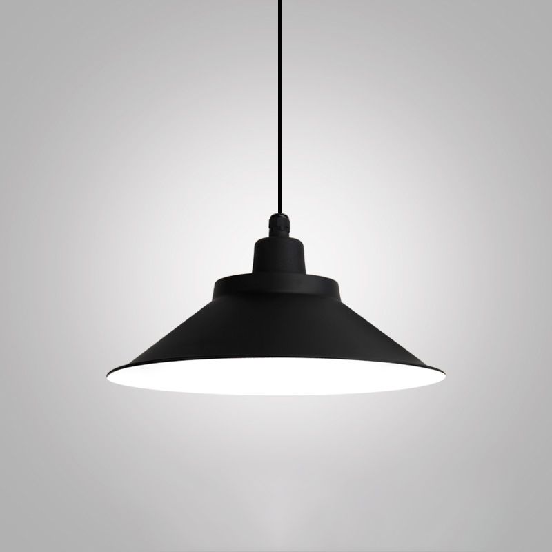 Aluminum Bell Suspension Pendant Light Industrial 1 Head Dining Room Drop Lighting