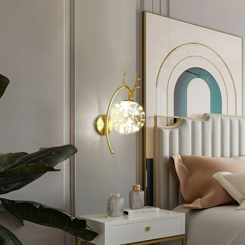 Glaskugelform Wand Licht moderne 1-Licht-Wandmontageleuchte