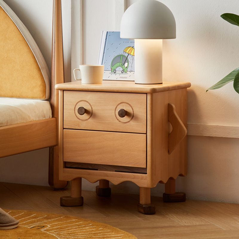 Modern No Theme Cabinet Included Solid Wood Kids Bedside Table
