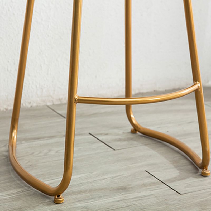 Modern Solid Wood Dining Stool Footrest Indoor Contoured Seat Counter-height Stool