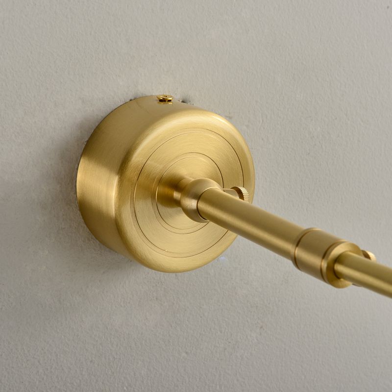 Modern Style Cylinder LED Wall Lamps Metal 2-Light Mirror Wall Lighting Ideas in Gold