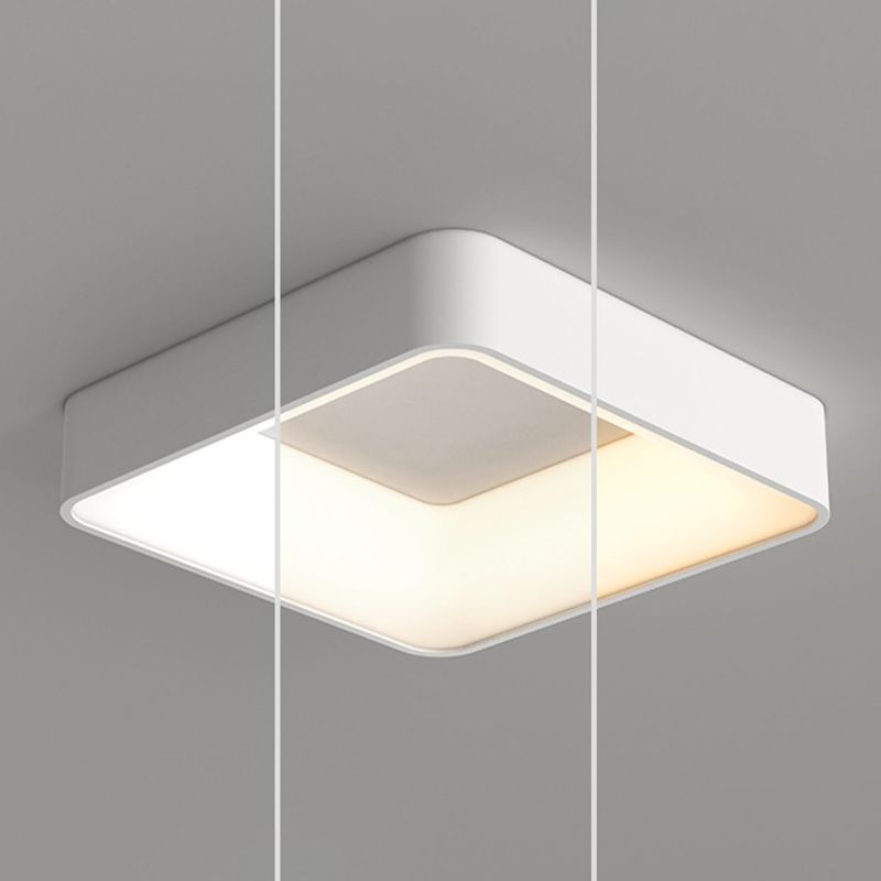 Square Ceiling Mount Light Modern LED Ceiling Light with Acrylic Shade for Bedroom