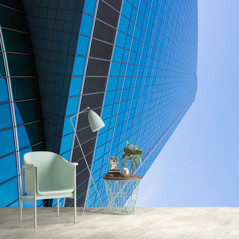 Modern City Building Mural for Living Room Decoration, Mildew Resistant