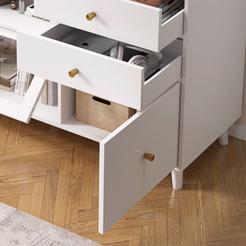 Bracket Legs Accent Cabinet with Drawers and Doors Cabinet for Living Room