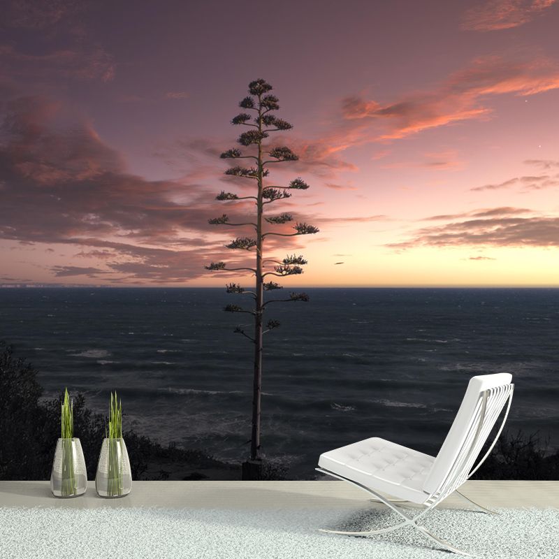 Boundless Sea Mural Environment Friendly Wallpaper Home Decoration for Bathroom