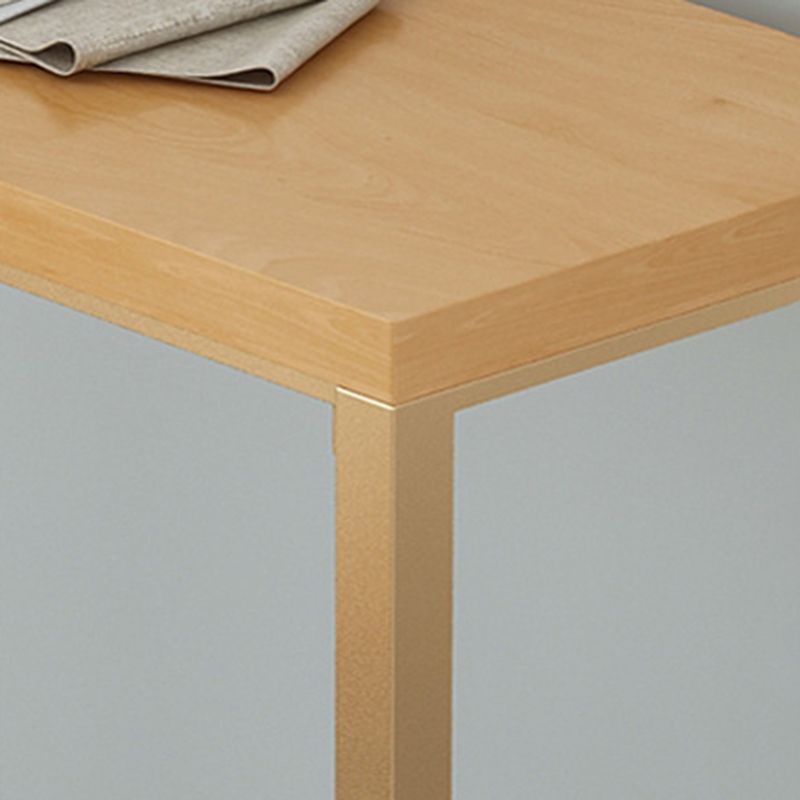 Glam Bar Height Table Solid Wood Top Bistro Bar Table with Trestle Base