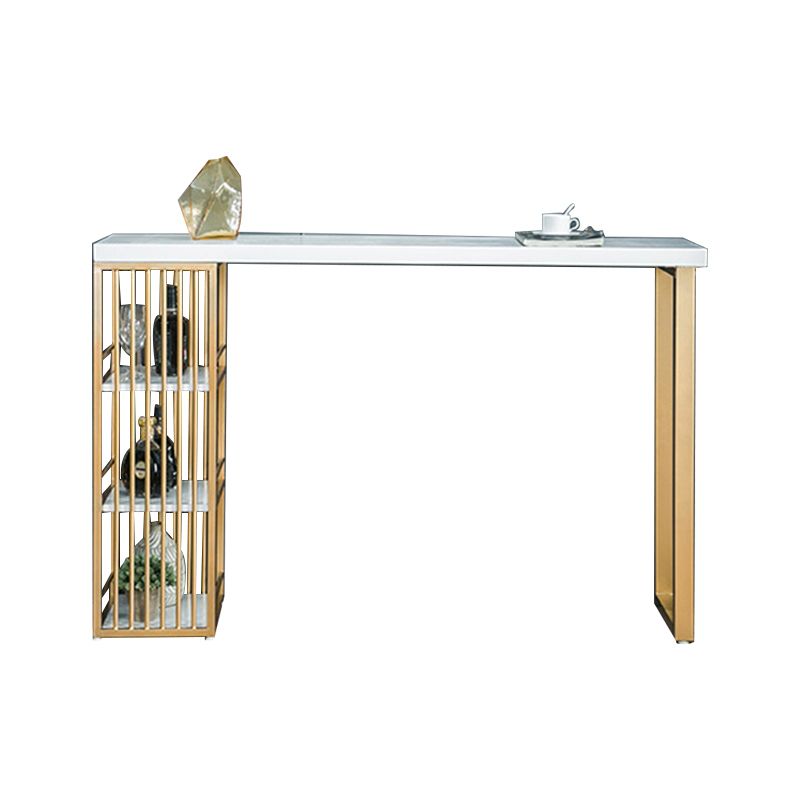 Glam Bar Table Set 1/3 Pieces Rectangle Wood Counter Table with Stools