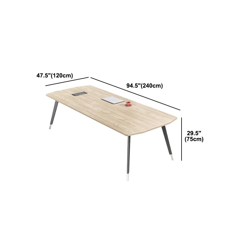 Artificial Wood Office Desk Conference Table Office Curved Writing Desk