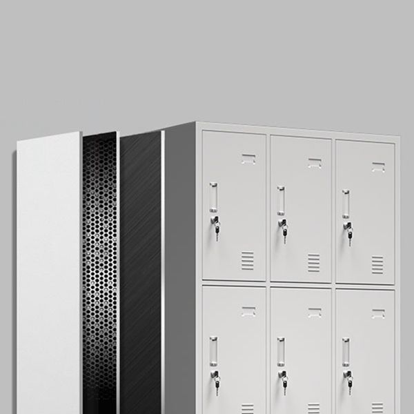 Metal Contemporary Cabinet for Home Grey Steel Storage Cabinet