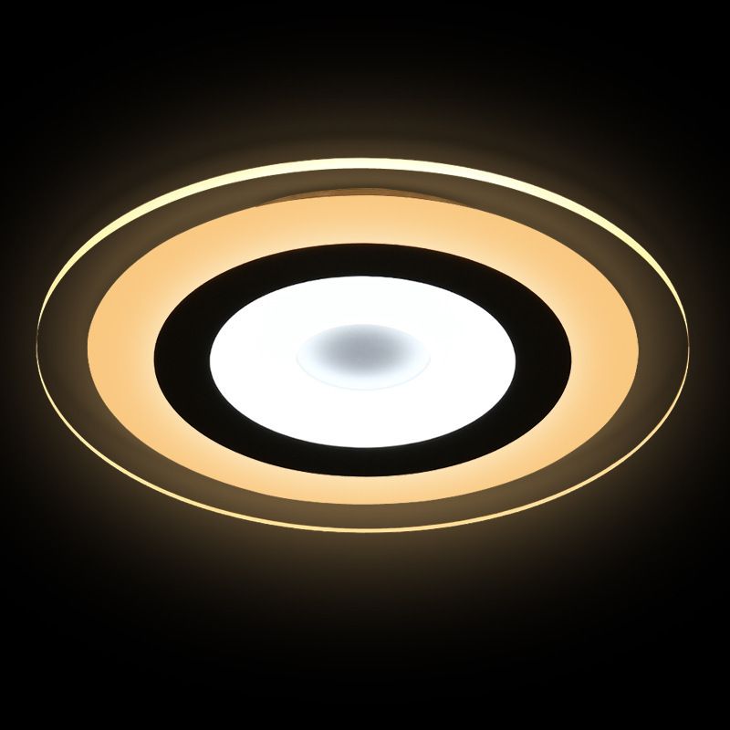 White Disk Shaped Flush Light Simple Style LED Acrylic Ceiling Mounted Light for Bedroom