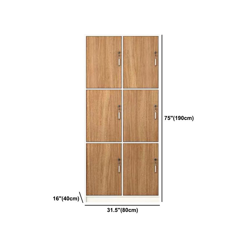 Natural Finish Indoor Cabinet Contemporary Storage Cabinet with Hinged Door