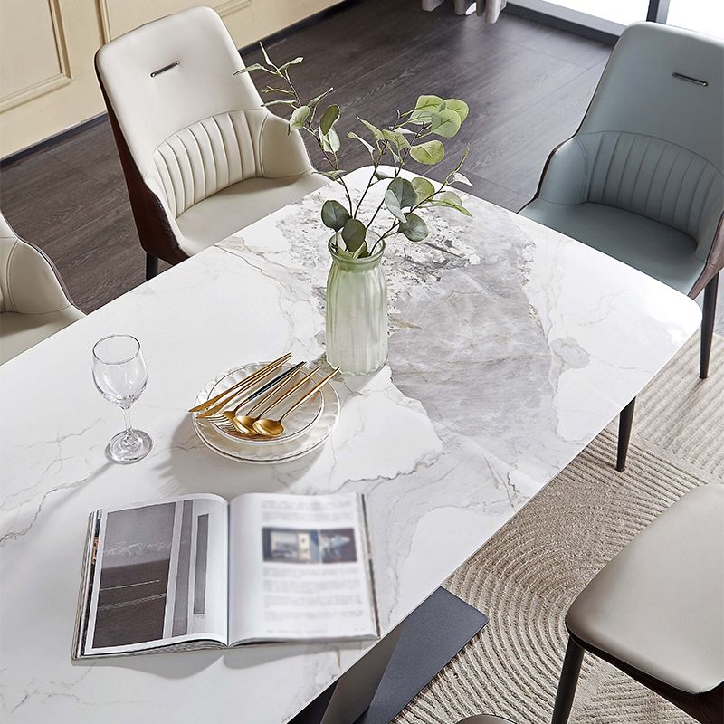 Modern Rectangle Dining Table Set 1/4/5/7 Pieces Dinette Set for Home