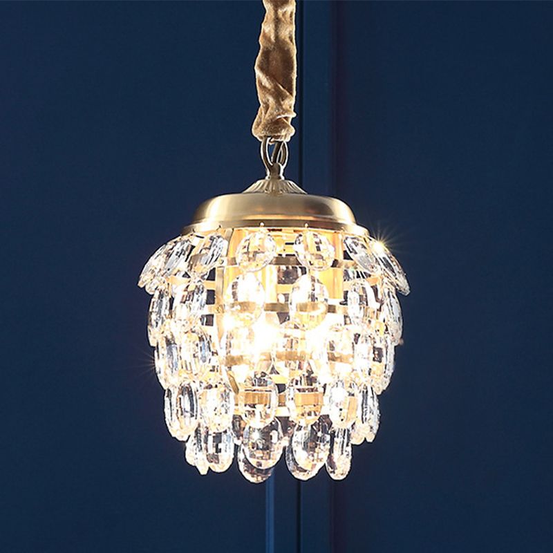 Modern Chandelier Light Fixtures Crystal Multi Head Hanging Chandelier for Bedroom