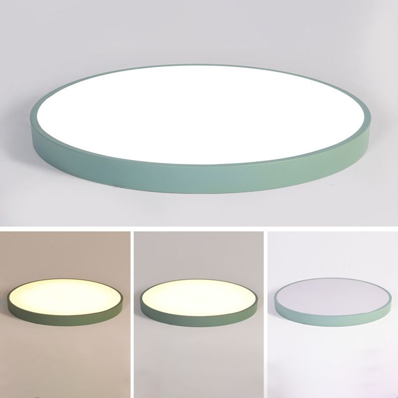 Lámpara de techo LED de macarrón Simple y moderna, acrílico, 1 luz para estudio de sala de estar