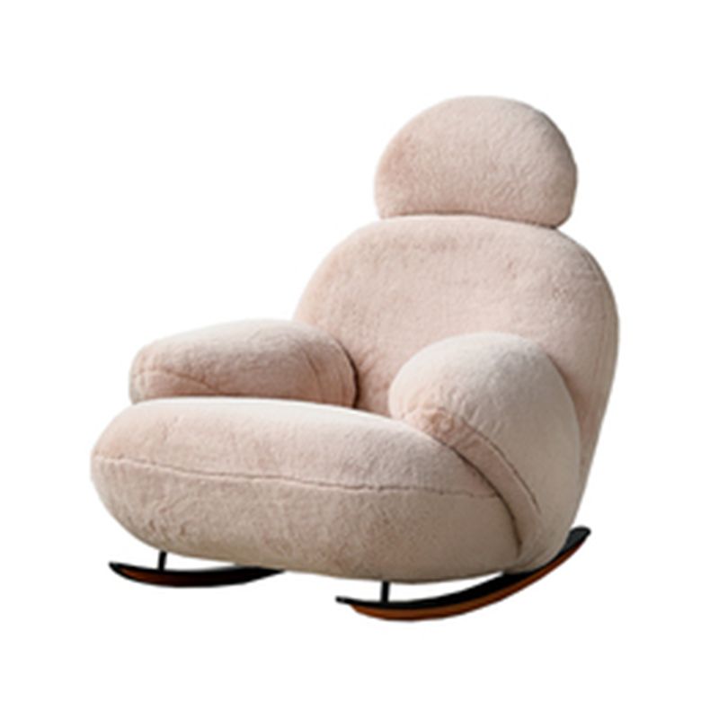 Velvet Upholstered Rocking Chair Modern Style Rocking Accent Chair