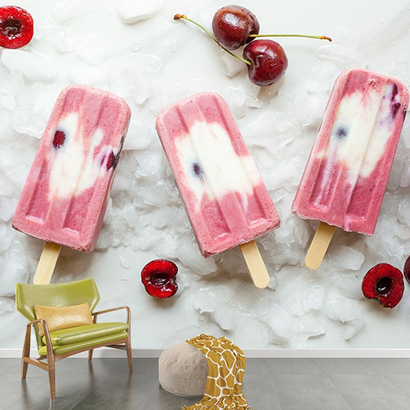 Wallpaper Dessert Pattern Resistant Mural Environment Friendly Sleeping Room Wall Mural