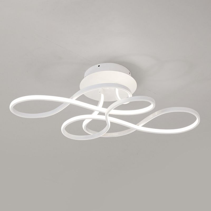 Spring Semi Flush Light Fixture Minimalistic Acrylic LED Semi Flush Mount Ceiling Fixture
